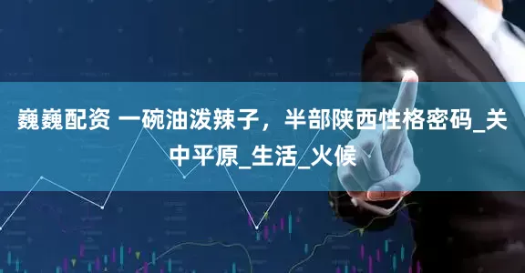 巍巍配资 一碗油泼辣子，半部陕西性格密码_关中平原_生活_火候